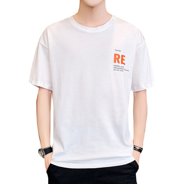 Tricou la zi cu inscripție și mâneci scurte - pentru bărbați