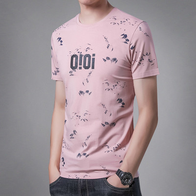 Tricou de vară cu o inscripție pentru bărbați