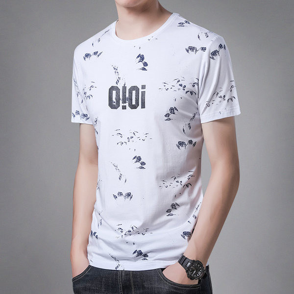 Tricou de vară cu o inscripție pentru bărbați