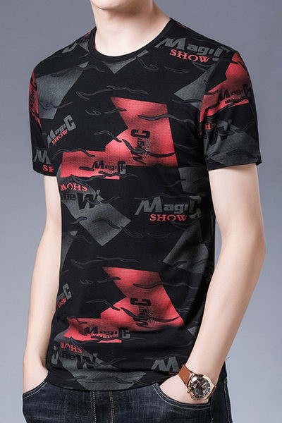 Muška pripijena majica kratkih rukava u preljevnim bojama