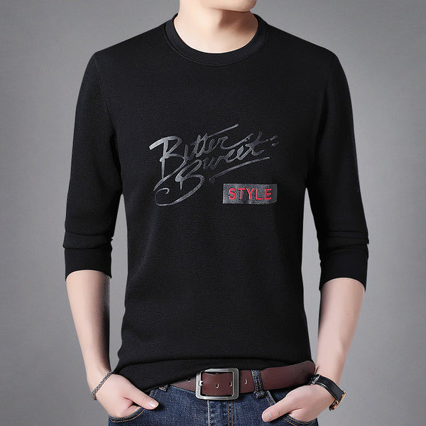 Bluză de primăvară-toamnă cu mâneci lungi și inscripție