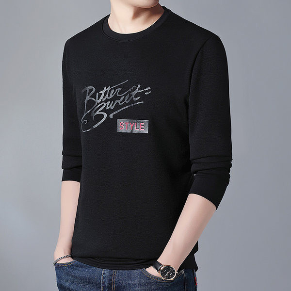 Bluză de primăvară-toamnă cu mâneci lungi și inscripție