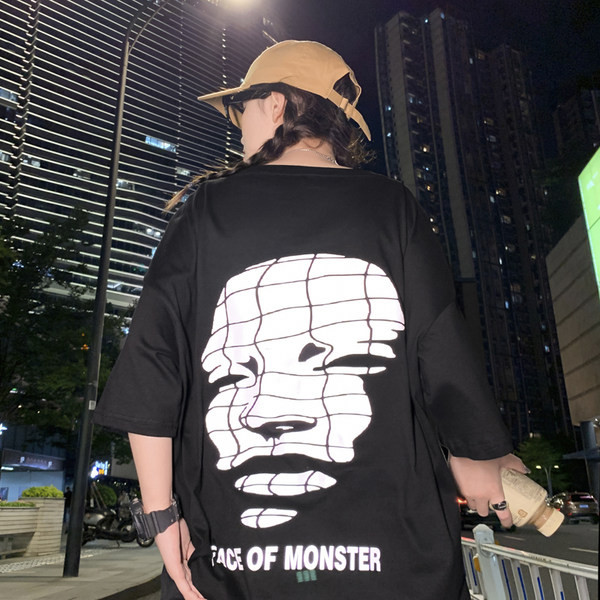 Ležerna muška majica s aplikacijom i okruglim izrezom u dvije boje