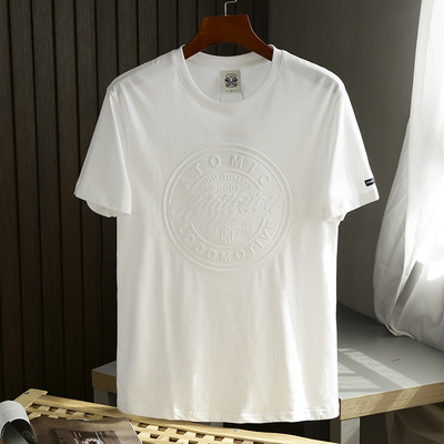 Tricou de vară pentru bărbați modern, cu decolteu rotund