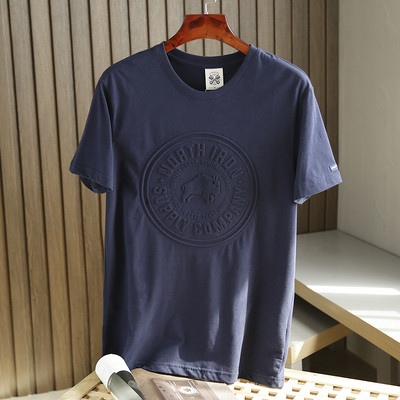 Tricou de vară pentru bărbați modern, cu decolteu rotund