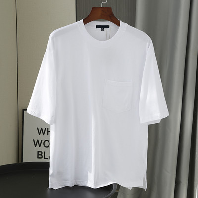 Tricou barbatesc monocolor cu buzunar