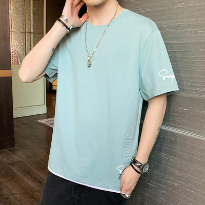 Tricou casual barbatesc cu maneca scurta - model larg