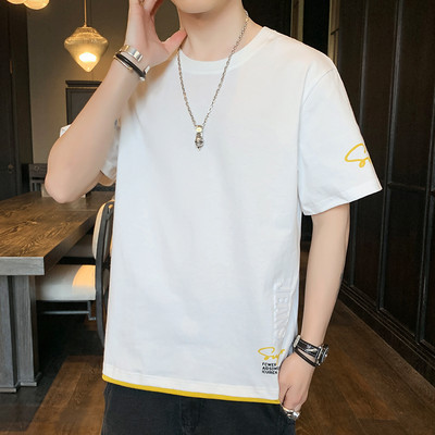 Tricou casual barbatesc cu maneca scurta - model larg