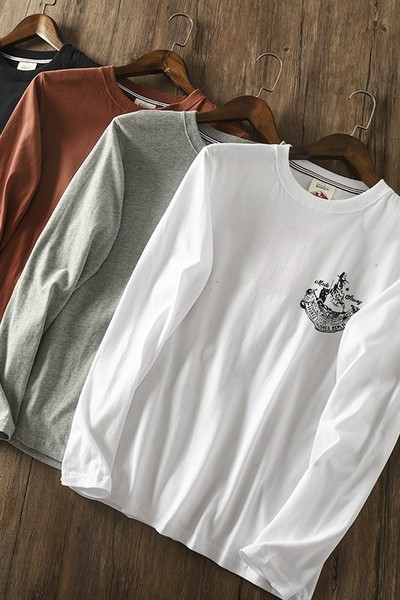 Muška bluza s aplikacijom i dugim rukavima