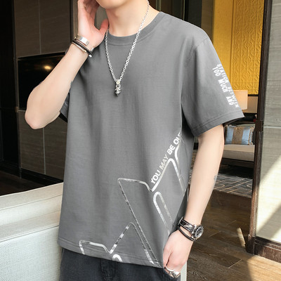 Tricou barbatesc cu maneca scurta si imprimeu in mai multe culori