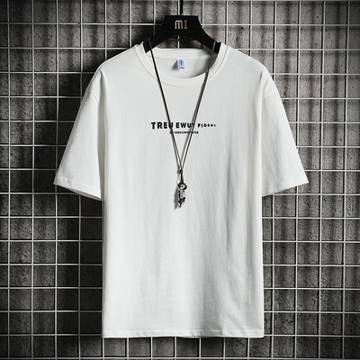 Ležerna muška majica s ovalnim izrezom i kratkim rukavima