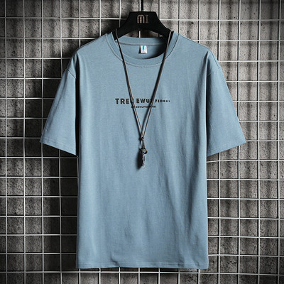 Ležerna muška majica s ovalnim izrezom i kratkim rukavima