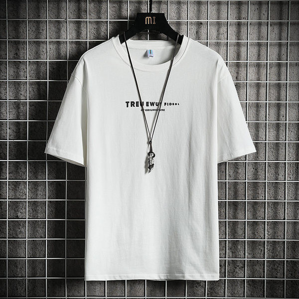 Ležerna muška majica s ovalnim izrezom i kratkim rukavima