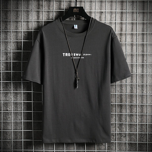 Ležerna muška majica s ovalnim izrezom i kratkim rukavima