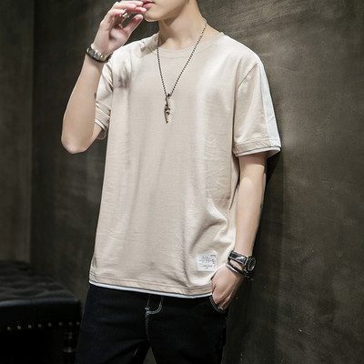 Tricou barbatesc model nou cu decolteu rotund si broderie - mai multe modele