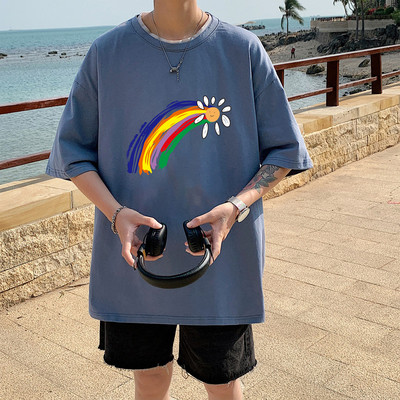 Ανδρικό casual μπλουζάκι με τύπωμα σε τύπωμα