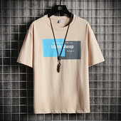 Tricou model nou cu mâneci scurte și imprimeu pentru bărbați