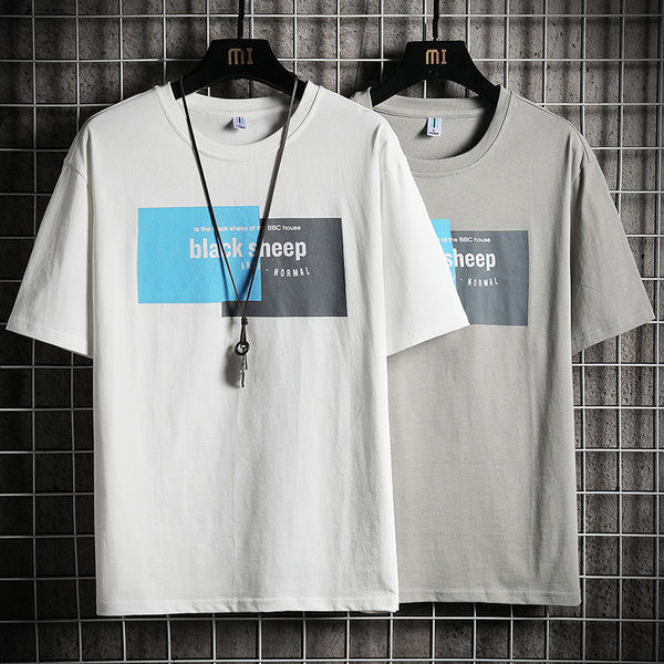 Tricou model nou cu mâneci scurte și imprimeu pentru bărbați