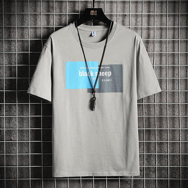 Tricou model nou cu mâneci scurte și imprimeu pentru bărbați