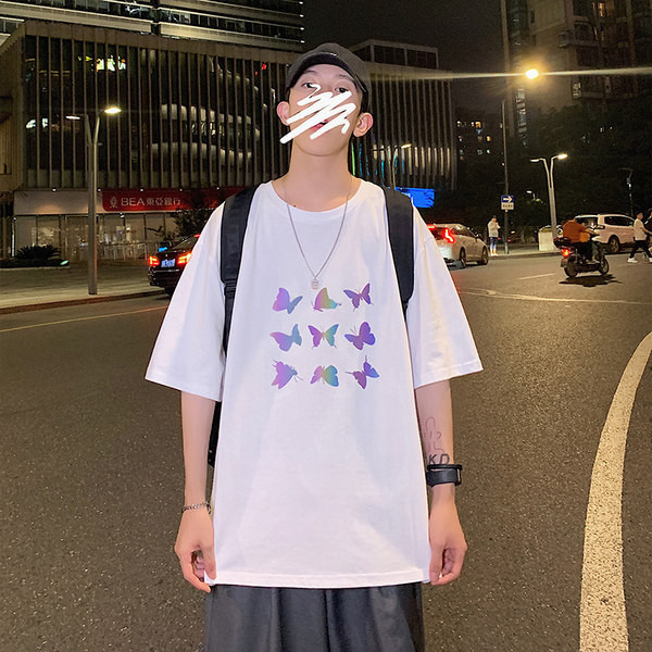 Tricou bărbătesc în două culori cu aplicație