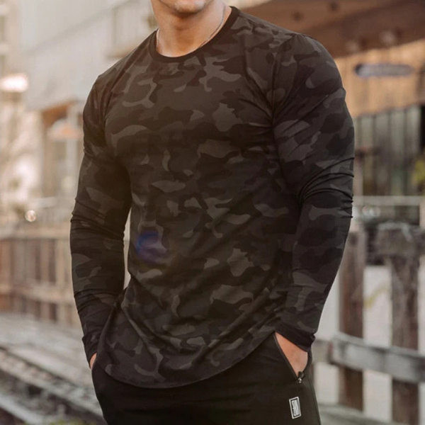 Bluză bărbătească model simplu cu mâneci lungi