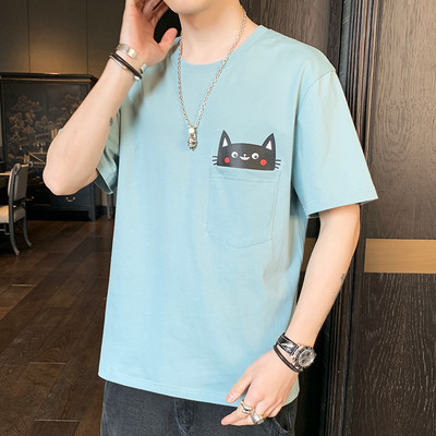 Tricou barbatesc modern cu decolteu oval - mai multe modele