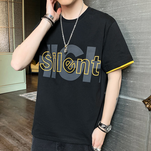 Tricou casual cu maneca scurta si imprimeu - mai multe culori