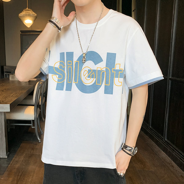 Tricou casual cu maneca scurta si imprimeu - mai multe culori