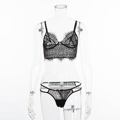 Set intim pentru femei din dantelă elegant din două părți