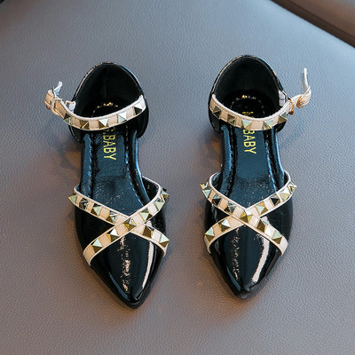 Sandale pentru copii pentru fete cu ochiuri si curea