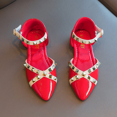 Sandale pentru copii pentru fete cu ochiuri si curea