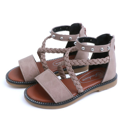 Sandale moderne pentru copii din piele intoarsa ecologica pentru fete