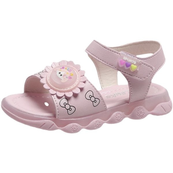 Sandale casual pentru copii cu aplicație și autocolant