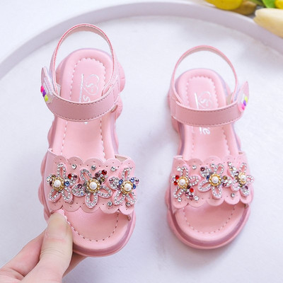 Sandale casual pentru copii cu pietre si talpa de cauciuc