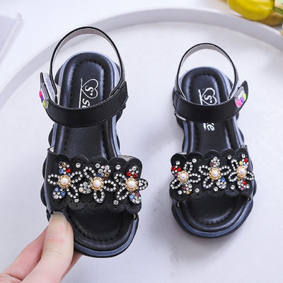 Sandale casual pentru copii cu pietre si talpa de cauciuc