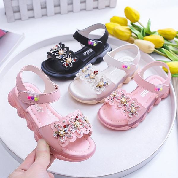 Sandale casual pentru copii cu pietre si talpa de cauciuc