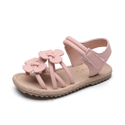 Model nou de sandale antiderapante pentru copii cu flori 3D