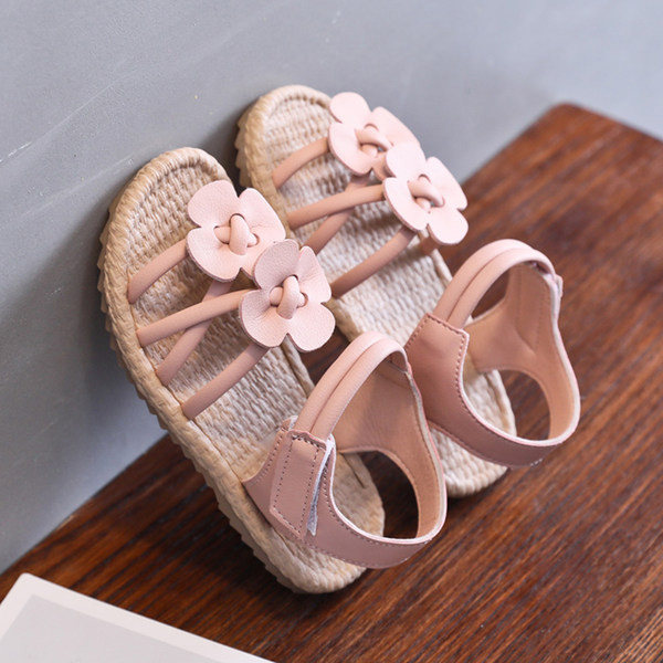 Model nou de sandale antiderapante pentru copii cu flori 3D