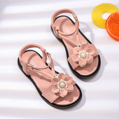 Sandale pentru copii cu floare 3D și talpă plată