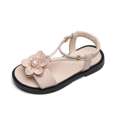 Sandale pentru copii cu floare 3D și talpă plată