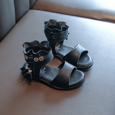 Model nou de sandale din piele pentru fete in trei culori