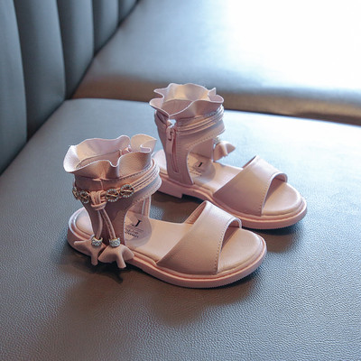 Model nou de sandale din piele pentru fete in trei culori