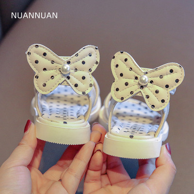 Model nou de sandale din piele pentru copii cu element 3D - trei culori