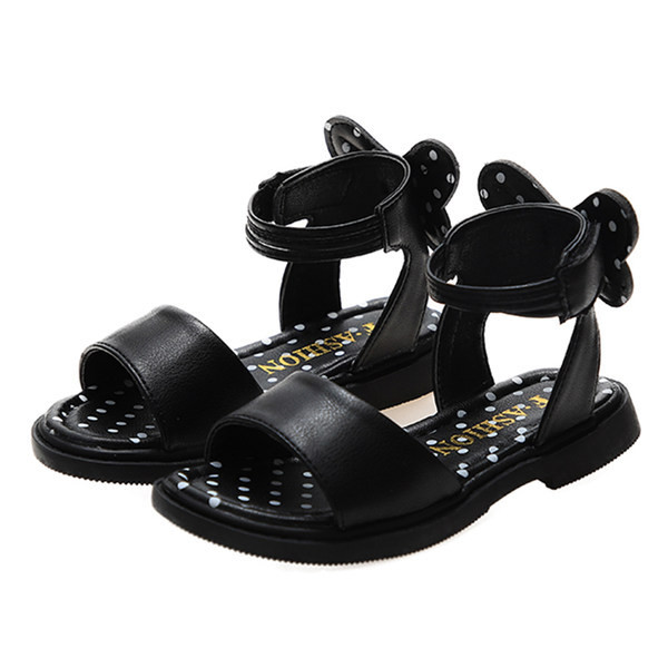 Model nou de sandale din piele pentru copii cu element 3D - trei culori