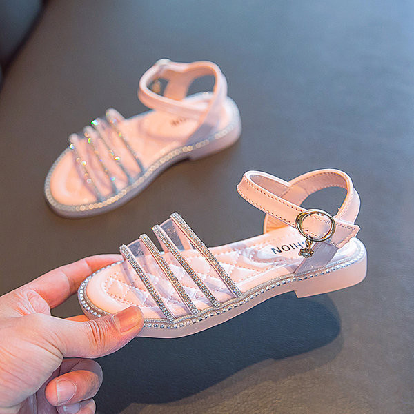 Sandale pentru copii cu pietre și cataramă