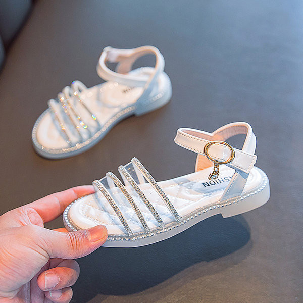 Sandale pentru copii cu pietre și cataramă