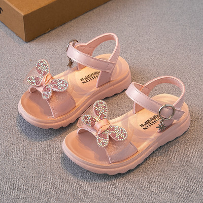 Sandale pentru copii cu cataramă și element 3D