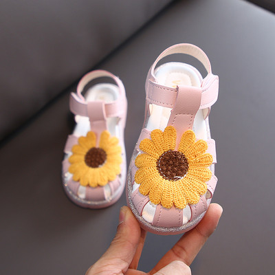 Ležerne dječje kožne sandale za djevojčice u bijeloj i rozoj boji