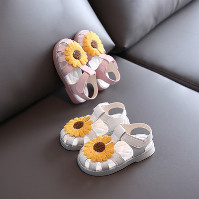 Ležerne dječje kožne sandale za djevojčice u bijeloj i rozoj boji