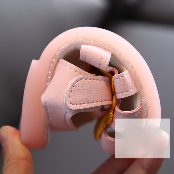 Ležerne dječje kožne sandale za djevojčice u bijeloj i rozoj boji